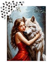 Lady and the Wolf Puzzel 1000 Stukjes - thumbnail
