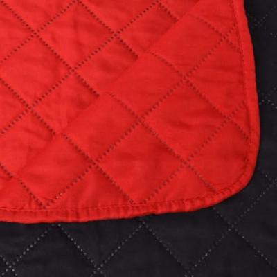 VidaXL Dubbelzijdige quilt bedsprei rood en zwart 220x240 cm VidaXL Dubbelzijdige quilt bedsprei rood en zwart 220x240 cm
