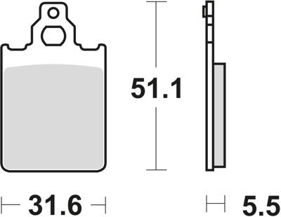TRW remblokken "mcb 651 brake pad mcb 651 organic standard