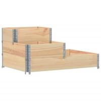VidaXL Verhoogde plantenbak 3-laags 120x80 cm massief grenenhout - thumbnail