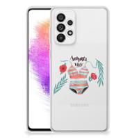 Samsung Galaxy A73 5G Telefoonhoesje met Naam Boho Summer - thumbnail
