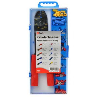 Kabelschoenen assortimentsdoos met tang DHZ 101 delig