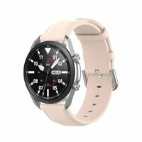 By Qubix - Compatible met Garmin Forerunner 255 - Classic leren bandje - Roze - leather - Compatible Garmin bandje - Bandbreedte: 22mm - thumbnail