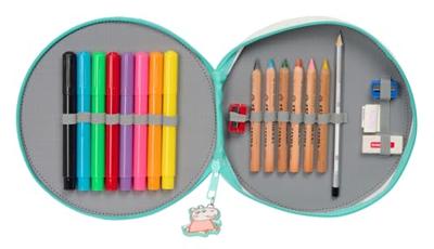 Schooletui met Accessoires Peppa Pig Pretty flowers Geel Munt 18 Onderdelen