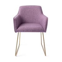 Jesper Home Eetkamerstoel 'Hofu' Slide Gold, kleur Violet Daisy - thumbnail