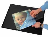 Q-CONNECT onderlegger, ft 63 x 50 cm, zwart, met folie - thumbnail