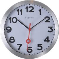 NeXtime NE-3999AR Wandklok Dia. 35 Cm, Geborsteld Aluminium, 'Station' - thumbnail