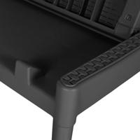 Ligbed 186x60x29 cm polypropeen antracietkleurig - thumbnail