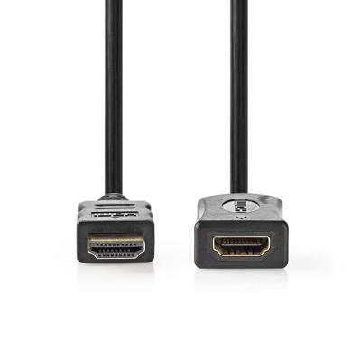 High Speed HDMI-Kabel met Ethernet | HDMI Connector | HDMI Female | 4K@30Hz | 10.2 Gbps | 5.00 m | Rond | PVC | Zwart