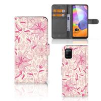 Samsung Galaxy A31 Hoesje Pink Flowers - thumbnail