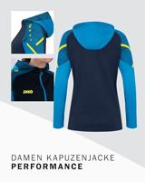 JAKO 6822D Jas Met Kap Performance Dames - Marine/Jako Blauw - 34 - thumbnail