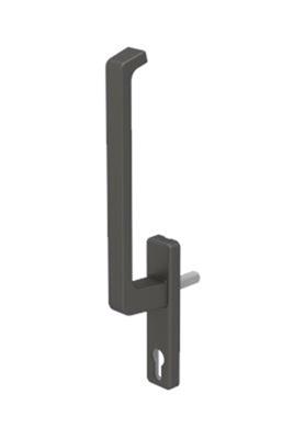 GU hefschuifdeurgreep Dirigent zwart enkel met pc sparing