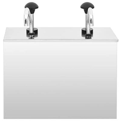 VidaXL Sausdispenser 2x3,5 l roestvrij staal