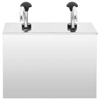 VidaXL Sausdispenser 2x3,5 l roestvrij staal - thumbnail