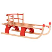 VidaXL Sneeuwslee met rugleuning inklapbaar 119 cm hout - thumbnail