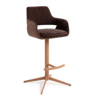 Jesper Home Barkruk 'Oketo' Draaibaar, kleur Chestnut Chase (zithoogte 75cm) - thumbnail