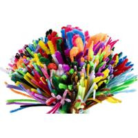 Creativ Company Chenille, l: 30 cm, dikte 6-15 mm, diverse kleuren, 500 div/ 1 doos - thumbnail