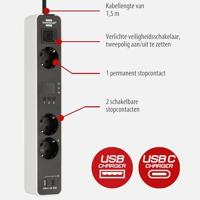 Brennenstuhl 1153230026 Stekkerdoos Zwart, Wit 1 stuk(s) - thumbnail