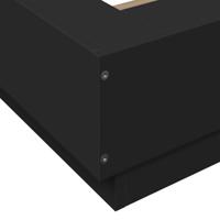 Bedframe massief hout zwart 200x200 cm - thumbnail