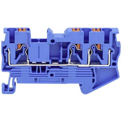 TRU COMPONENTS TC-JPT4-TW Blue Doorgangsklem 6.2 mm Snelaansluiting 0.2 mm² 4 mm² Blauw 1 stuk(s)