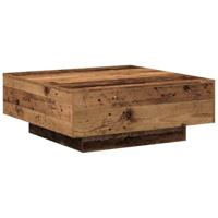 Salontafel Oud hout 80 x 80 x 31 cm Bewerkt hout - thumbnail