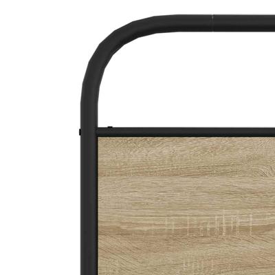 Bedframe zonder matras metaal gerookt eikenkleurig 180x200 cm