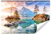 Fotobehang - Meer Hindersee, Bavaria, Duitsland, premium print, inclusief behanglijm - thumbnail