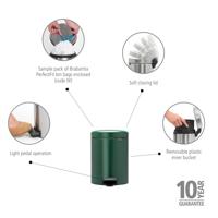 Brabantia pedaalemmer NewIcon 5 liter pine green - thumbnail