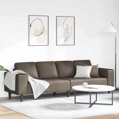 Bankstel Donkergrijs Faux suede leer