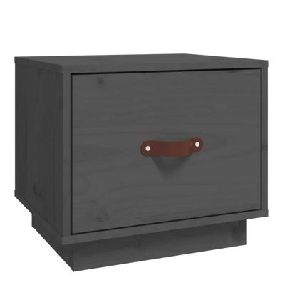 Nachtkastje 40x34x35 cm massief grenenhout grijs