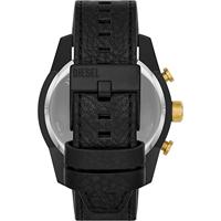 Diesel DZ4610 Horloge Split Chrono staal-leder zwart-goudkleurig 51 mm - thumbnail