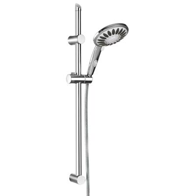 FLORENZ doucheset, 5 functies, stang 70 cm, chroom antikalk nozzles 5 functies en knop voor waterstop functie douchekop: Ø ca. 15 cm metalen douchestang, lengte: ca. 70 cm wandbevestiging in FLORENZ doucheset, 5 functies, stang 70 cm, chroom antikalk nozzles 5 functies en knop voor waterstop functie douchekop: Ø ca. 15 cm metalen douchestang, lengte: ca. 70 cm wandbevestiging in