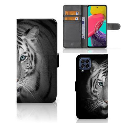 Samsung Galaxy M53 | Telefoonhoesje | Met pasjeshouder | Tijger