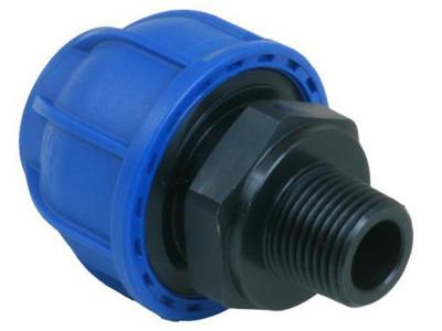 Alusic Aluminium koppeling ø25mm - 1/2" buitendraad