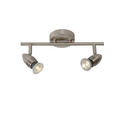 Lucide CARO-LED - Plafondspot - LED - GU10 - 2x5W 2700K - Mat chroom Lucide CARO-LED - Plafondspot - LED - GU10 - 2x5W 2700K - Mat chroom