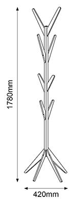 Kapstok 'Stine' kleur grijs Kapstok 'Stine' kleur grijs