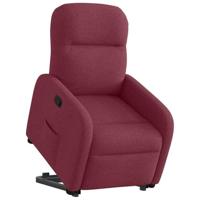 Sta-op-stoel verstelbaar stof wijnrood - thumbnail