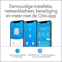 Netgear Orbi WiFi6 draadloze router Gigabit Ethernet Tri-band (2.4 GHz / 5 GHz / 5 GHz) Roestvrijstaal, Wit - thumbnail