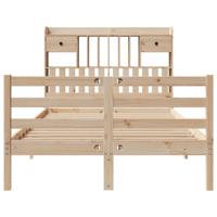 Bed met boekenkast zonder matras massief grenenhout 135x190 cm - thumbnail