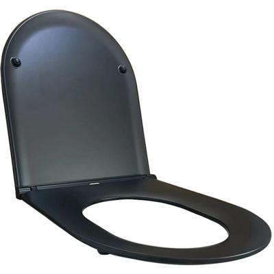 Wiesbaden Flatline Toiletzitting - Softclose en Quick Release - Mat Zwart