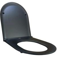 Wiesbaden Flatline Toiletzitting - Softclose en Quick Release - Mat Zwart - thumbnail