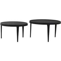 Light & Living Salontafel 'Tobias' Set van 2 stuks, kleur Zwart - thumbnail