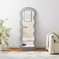 Artistiq Organische Spiegel 'Loria' Imitatiebont 170 x 70cm, kleur lichtgrijs - thumbnail