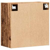 Wandkast 60x31x60 cm bewerkt hout oud houtkleurig - thumbnail