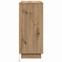 LED Sideboard Artisan Eiken 90 x 32 x 75 cm Bewerkt hout - thumbnail