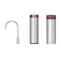 Quooker Nordic Round kokendwaterkraan - draaibare uitloop - PRO3 incl. Cube reservoir - Warm / kokend / bruisend / gefilterd water - Chroom 3NRCHR-CUBE - thumbnail
