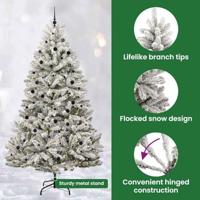 VidaXL Kunstkerstboom met 300 led groen en wit 300 cm pvc en metaal - thumbnail
