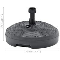 VidaXL Parasolvoet gevuld zand/water 20 l kunststof rattan antraciet - thumbnail