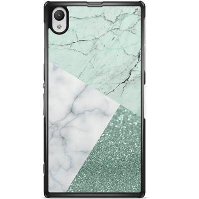 Sony Xperia Z1 hoesje - Minty marmer collage Sony Xperia Z1 hoesje - Minty marmer collage