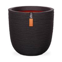 Capi Pot Bol Rib NL 35x34 cm - Zwart - thumbnail